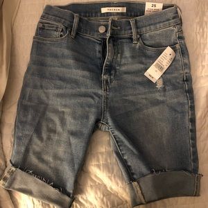 High rise biker shorts